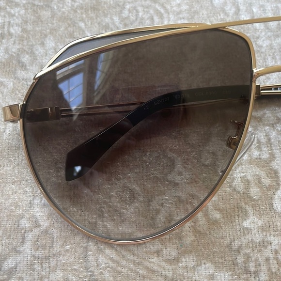 NWOT Zadig & Voltaire Full Rim Gold Tone Metal Aviator Sunglasses Gradient Lens main image 10